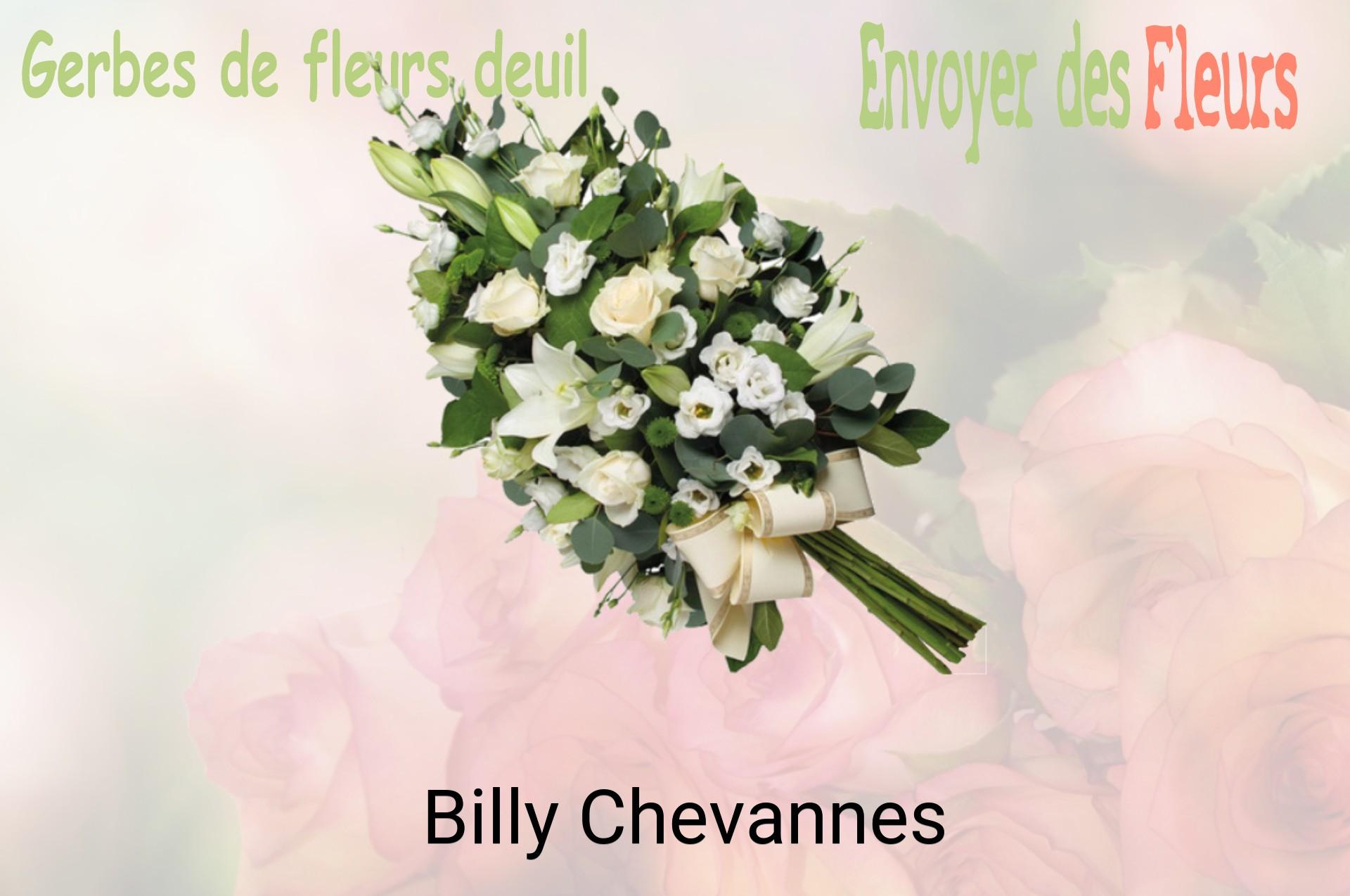 Gerbe de fleurs de deuil livrée à Billy-Chevannes